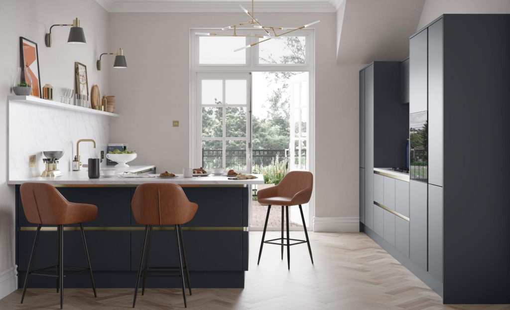 uform kitchen stori modern contemporary zola soft matte indigo hero